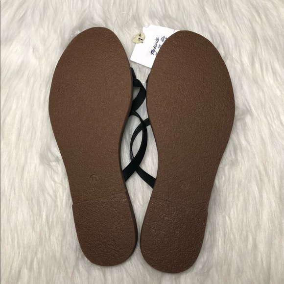 Madewell NWT”the Boardwalk”Skinny-Strap Black Leather Slide Sandal,Size-7.5 - Picture 6 of 8